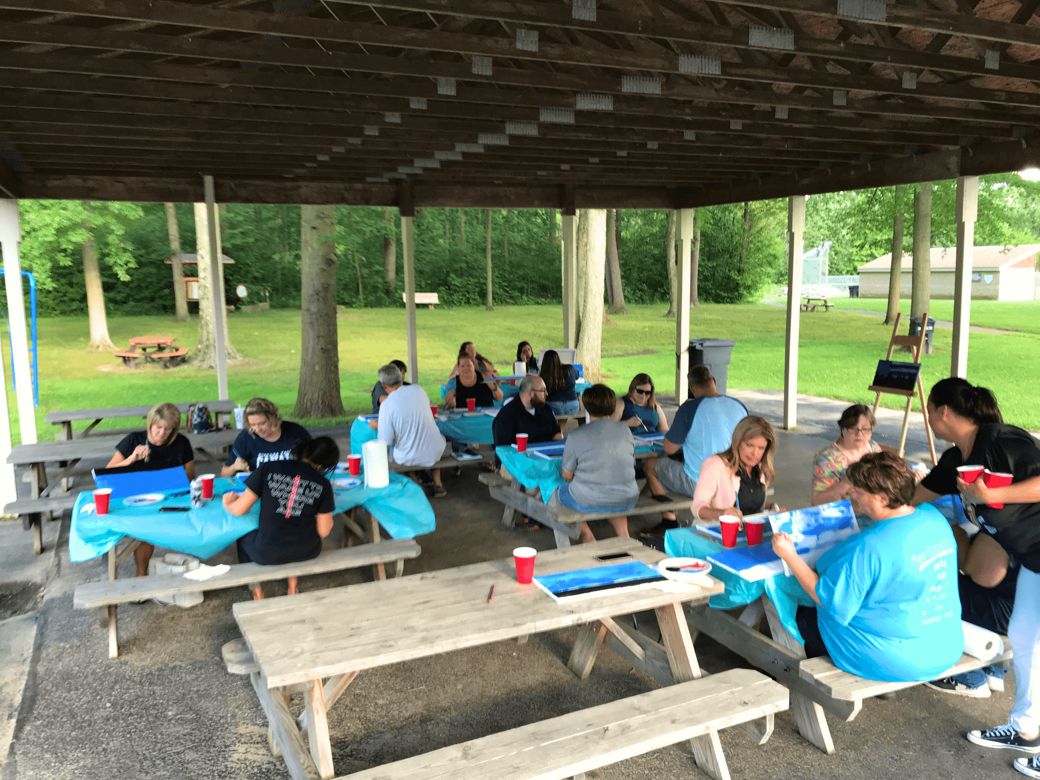 Gathering at the Pavilion